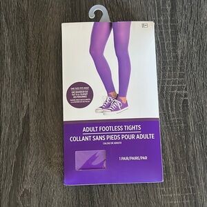 Purple Footless Tights for Adults